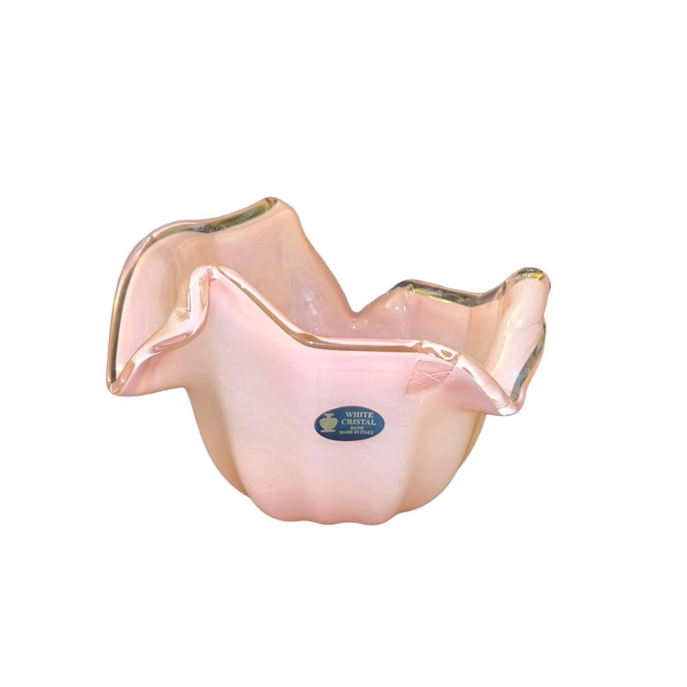 Pink Murano Hand Blown Bowl